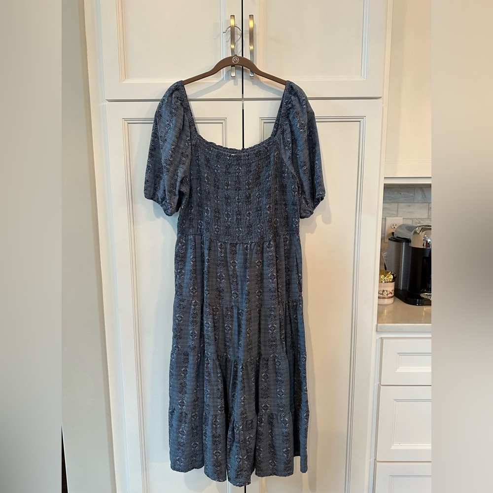 Sonoma goods for life blue floral maxi dress size XL